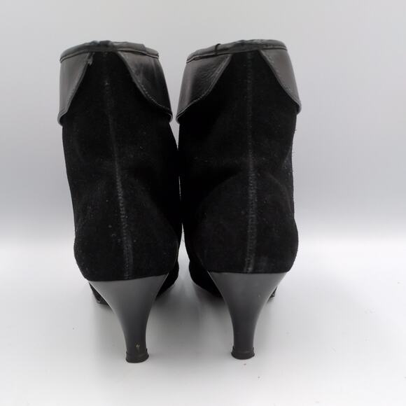 Vintage Kickorino Alaskans Booties Faux Suede Fur Lined Pointed Toe Size 6 80s - Picture 4 of 10